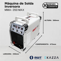 Máquina de Solda Inversora MMA-350 MAX - AWT
