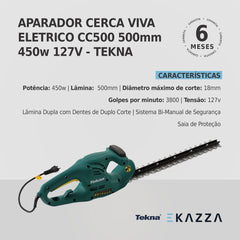 Aparador Cerca Viva Elétrico CC500 500mm 450W - Tekna