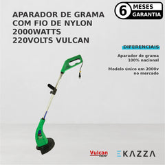 Aparador de Grama c/ Fio de Nylon 2000W - Vulcan