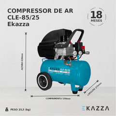 Compressor de Ar 24 litros CLE-85/25 - Ekazza