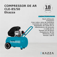 Compressor de Ar 50 litros CLE-85/50 - Ekazza