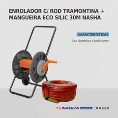 Kit Enrolador + Mangueira Eco Silicon 1/2x2mm 30m
