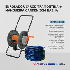 Kit Enrolador + Mangueira Premium 30m