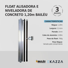 Float Alisadora e Niveladora de Concreto 1,2 metro - Bailéu