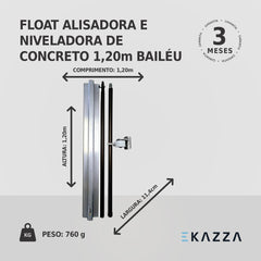 Float Alisadora e Niveladora de Concreto 1,2 metro - Bailéu