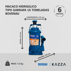 Macaco Hidráulico tipo Garrafa 16 Ton R070007 - Riosul Tools