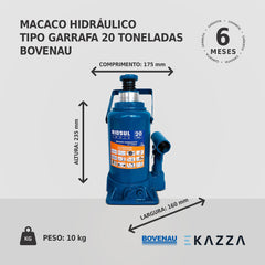 Macaco Hidráulico tipo Garrafa 20 Ton R070008 - Riosul Tools