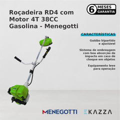 Roçadeira RD4 c/ Motor 4T 38CC Gasolina - Menegotti