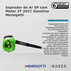 Soprador de Ar SP c/ Motor 2T 26CC Gasolina - Menegotti