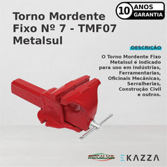 Torno Mordente Fixo nº8 TMF08 - Metalsul