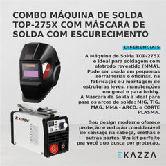 Kit Máquina de Solda TOP-275X c/ Máscara de Solda