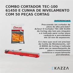 Kit Cortador TEC-75 e Cunha de Nivelamento c/ 50 - Cortag