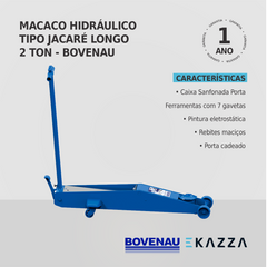 Macaco Hidráulico tipo Jacaré Longo 2 Ton J2200 - Bovenau