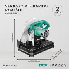 Serra Corte Rápido Portátil 14'' 2200W 220V AJG04-355S - DCA