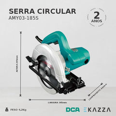 Serra Circular 185MM 1500W AMY03-185S - DCA