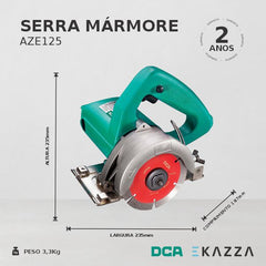 Serra Mármore 125MM 1600W 220V AZE125 - DCA