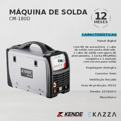 Máquina Solda Inversora MULTI-PROCESSO CM-180D MMA - KENDE