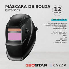 Máscara Solda Escurecimento Autom ELITE-550S - GEOSTAR