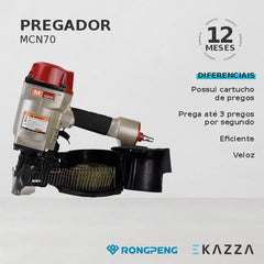 Pregador Pneumático MCN70 - RONGPENG