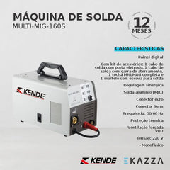 Máquina de Solda Inversora MULTI-MIG-160S MMA - KENDE