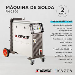 Máquina de Solda Inversora MMA E MIG PM-280G - KENDE