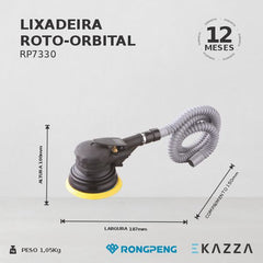Lixadeira Roto-Orbital Pneumática RP7330 - RONGPENG
