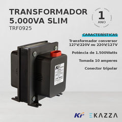 Autotransformador 5000VA Slim Bivolt TRF0925 - KF