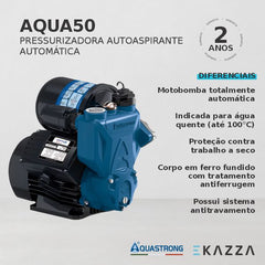 Motobomba Autoaspirante  AQUA50 1,1 HP 220V Aquastrong