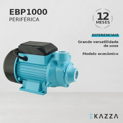 Motobomba Periférica EBP1000 1,0 HP Ekazza