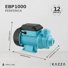 Motobomba Periférica EBP1000 1,0 HP Ekazza