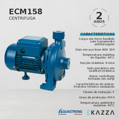 Motobomba Centrífuga ECM158 1,0 HP Aquastrong
