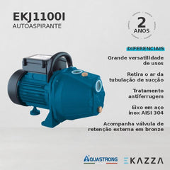 Motobomba Autoaspirante EKJ1100I 1,5 HP Aquastrong