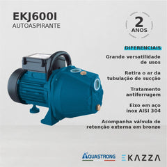Motobomba Autoaspirante EKJ900I 1,2 HP Aquastrong