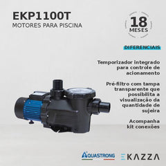 Motobomba para Piscina EKP1100T 1 HP Aquastrong