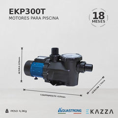 Motobomba para Piscina EKP300T 1/4 HP Aquastrong