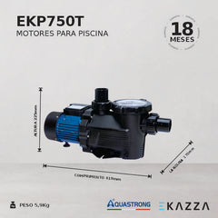 Motobomba para Piscina EKP750T 0,5 HP Aquastrong