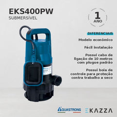 Motobomba Submersível  EKS400PW 0,5 HP Aquastrong