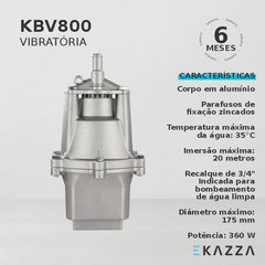 Motobomba Submersa Vibratória KBV800 360W Ekazza